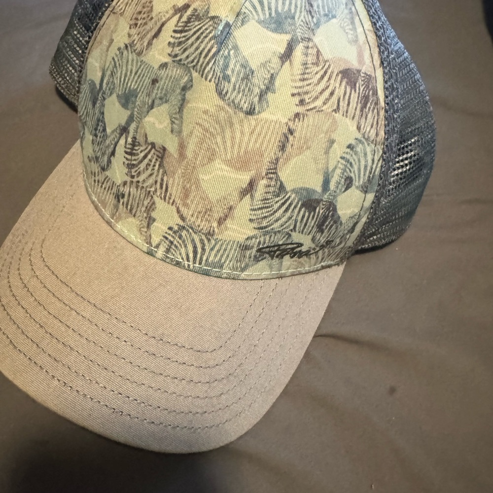 Prana Brand Zebra Print Mesh Trucker Hat
